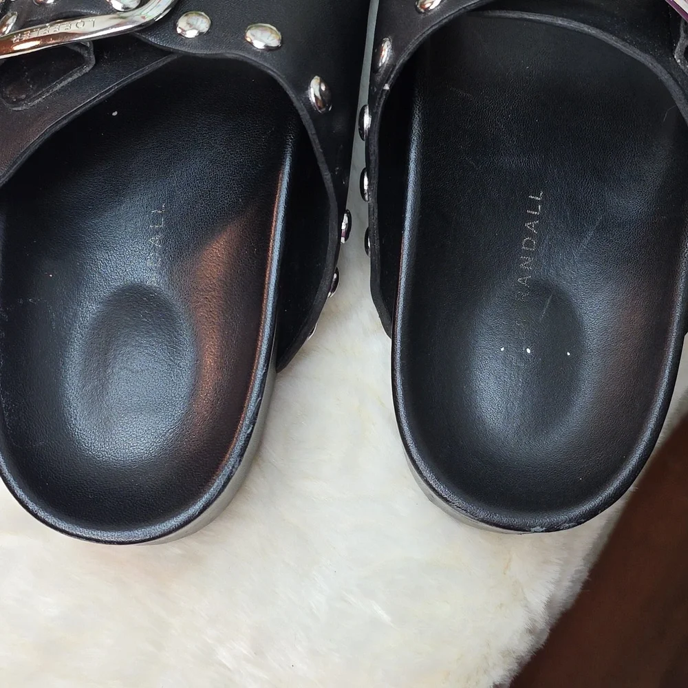 Loeffler Randall Black Studded Sandals In 9 - Picture 9 of 10